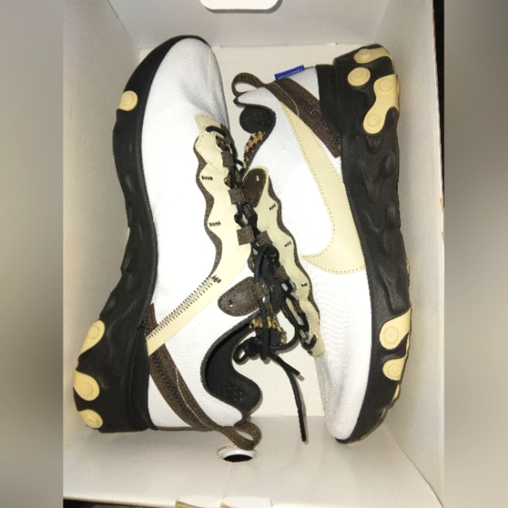 Nike x Pendleton Custom React Sneakers Brown Tan Beige White Brand New w/ Box